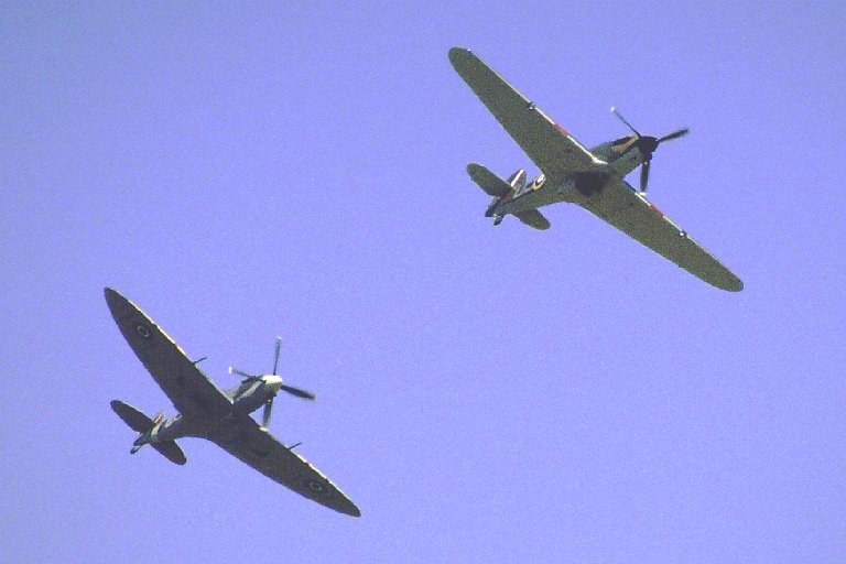 BBMF Spitfire Mk.Vb AB910 & Hurricane Mk.IIc LF363