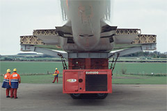 Abnormal Load Engineering can't resist the chance to show off their state-of-the-art transporter.