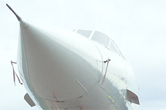 Concorde poses for the cameras before retiring to its new home.