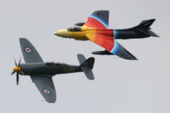 Sea Fury T.20 G-RNHF & Hunter Mk.58a G-PSST