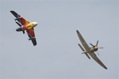 Hunter Mk.58a G-PSST & Sea Fury T.20 G-RNHF