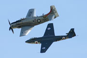 Douglas Skyraider AD4-NA G-RADR and Hawker Sea Hawk FGA6 WV908