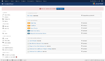 Joomla Administrator Area